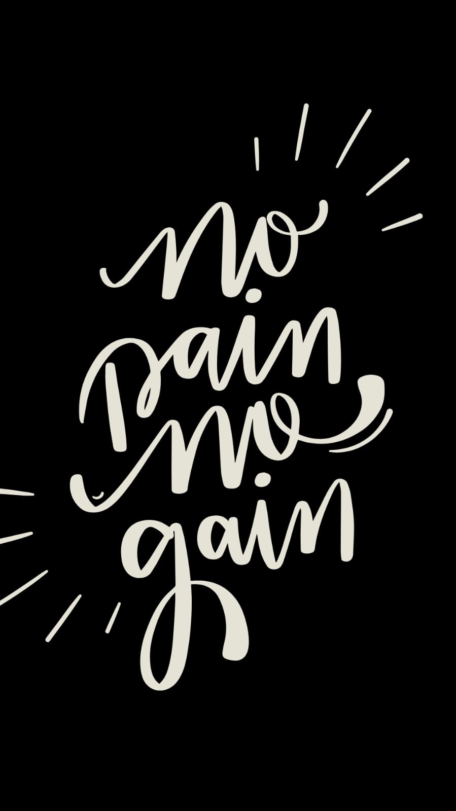 Figurinha fitness: No pain, no gain