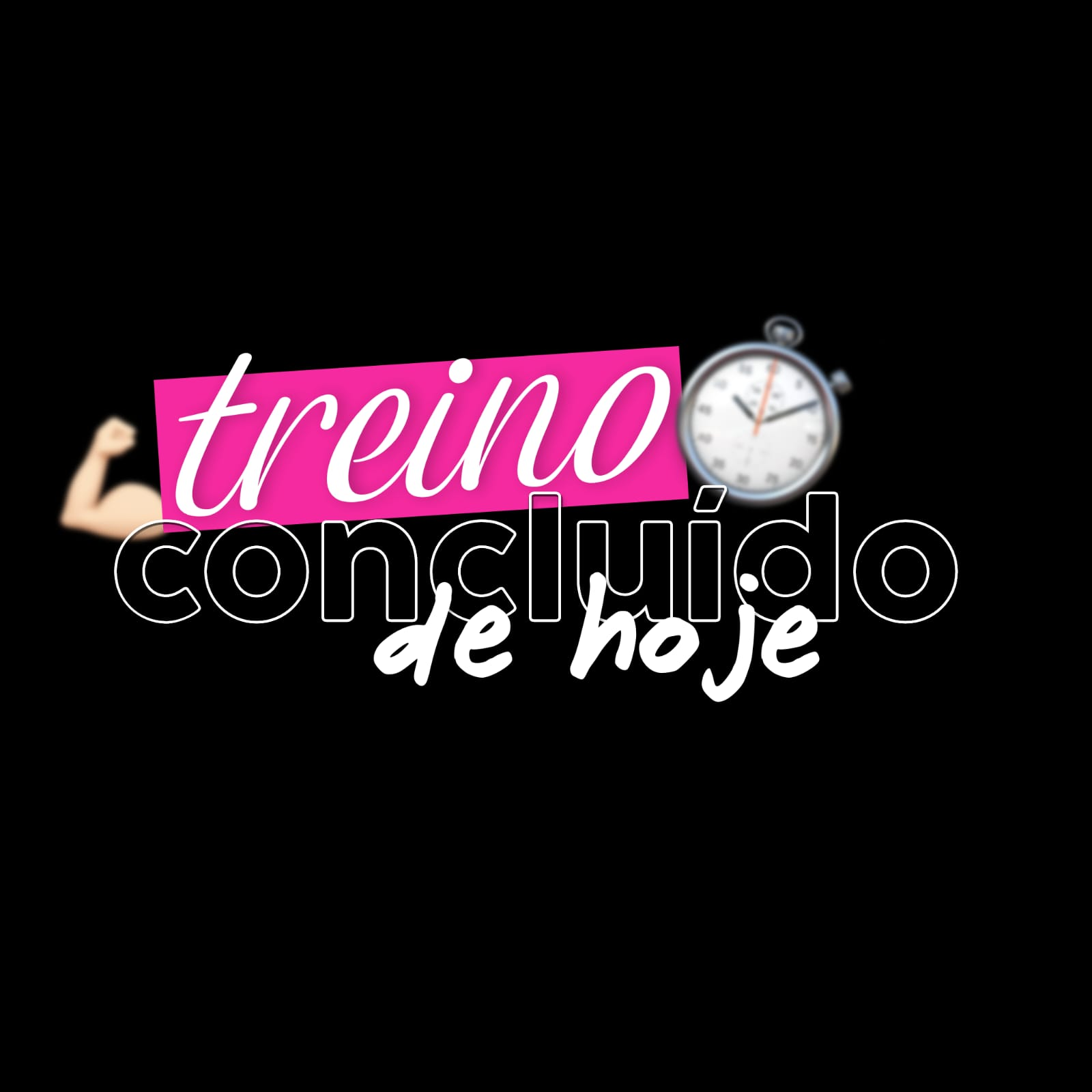 Figurinha fitness: Treino concluído de hoje